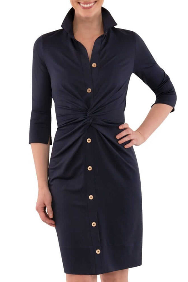 Betty | Casual Button Twist Dress