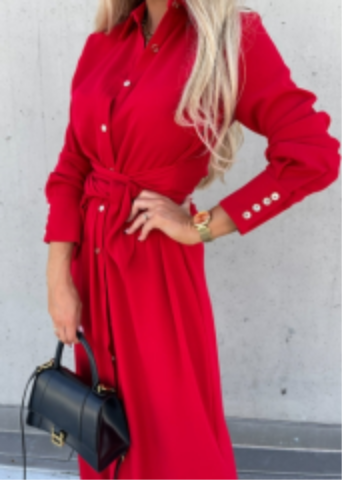 Betty | Casual Button Twist Dress