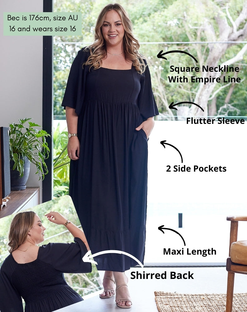 Estelle | Black Maxi Dress