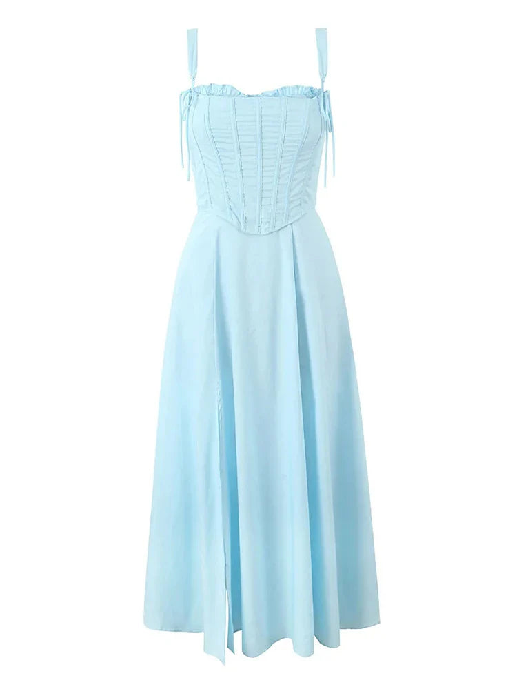 Lacework Slit Dress Set