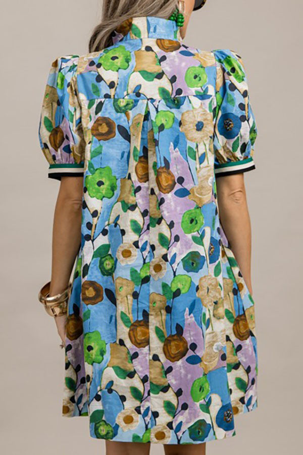 Jenny | Floral Puff Sleeve Pocket Dress