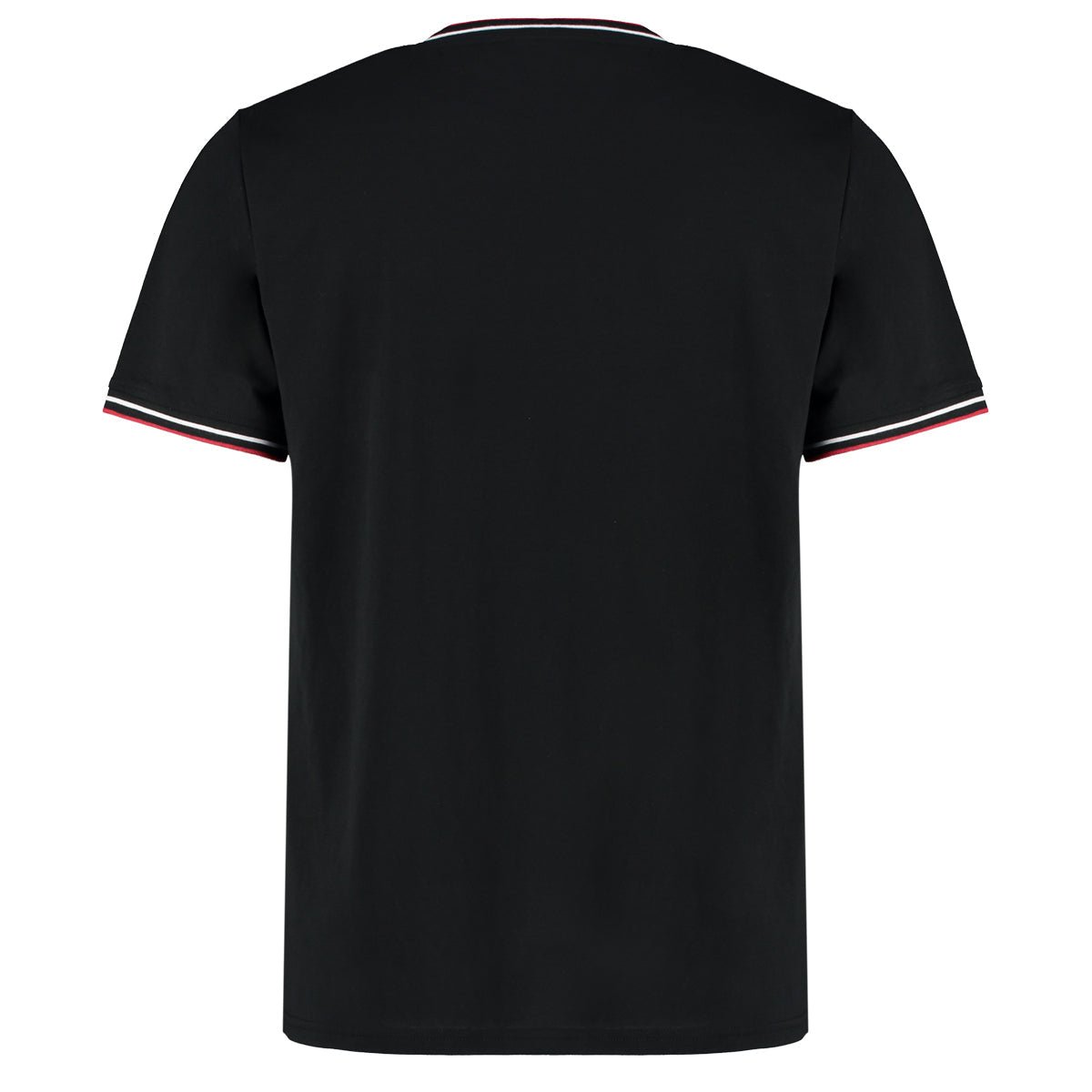 Mens Tipped T-Shirt - Black/White/Red