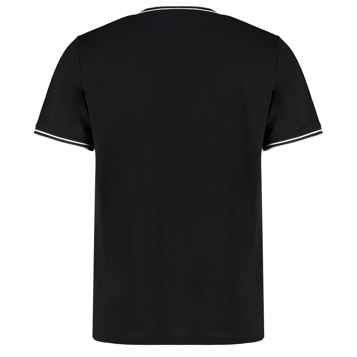 Mens Tipped T-Shirt - Black/White/Grey