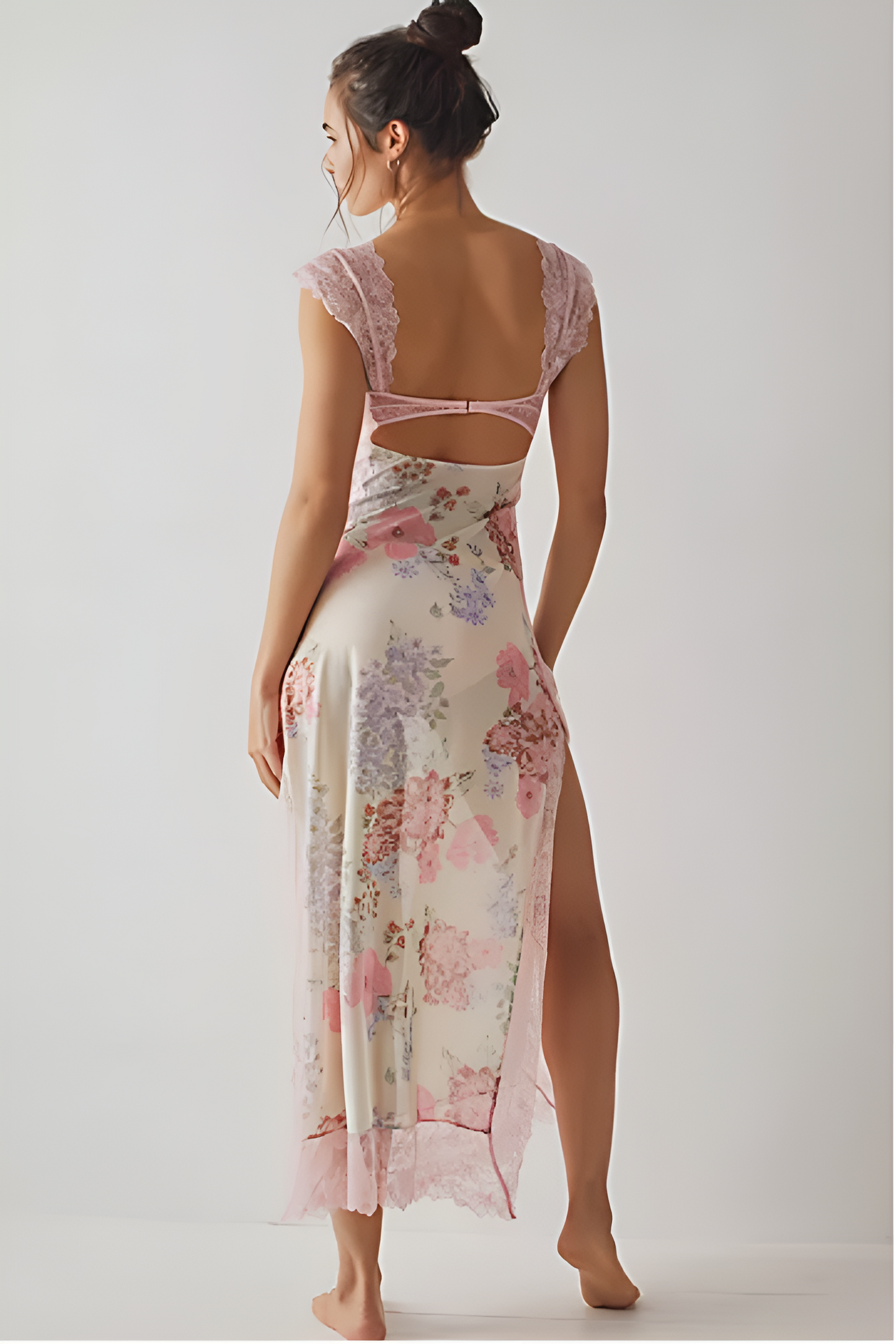 Vintage Beach Dress with Lace Details