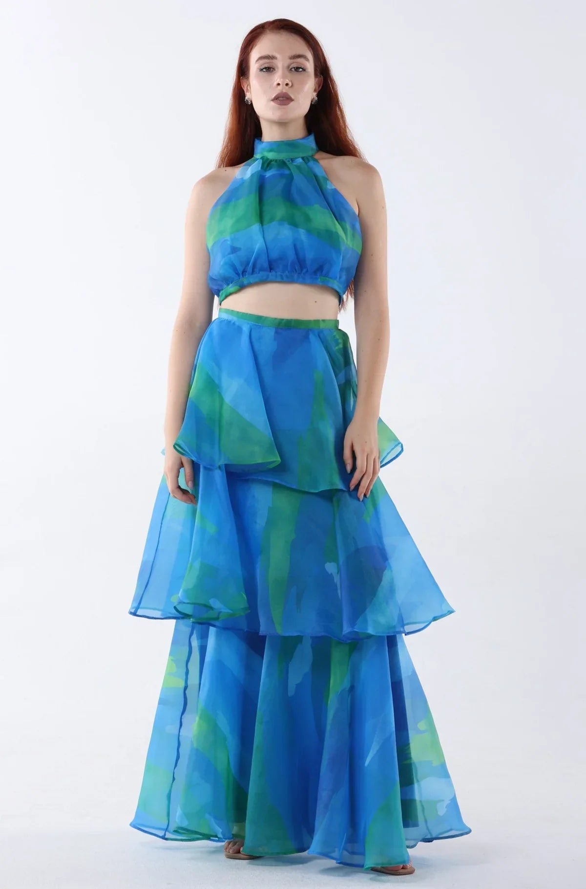 Trendy Print Two-Piece Dress Set