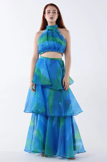 Trendy Print Two-Piece Dress Set