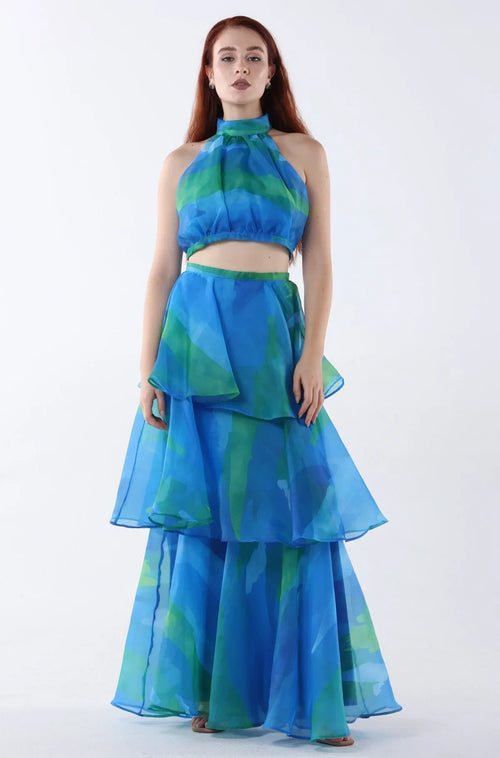 Trendy Print Two-Piece Dress Set