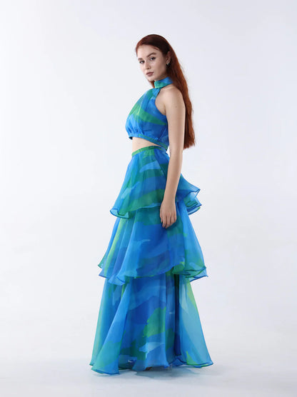 Trendy Print Two-Piece Dress Set