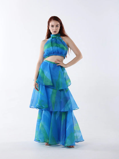 Trendy Print Two-Piece Dress Set