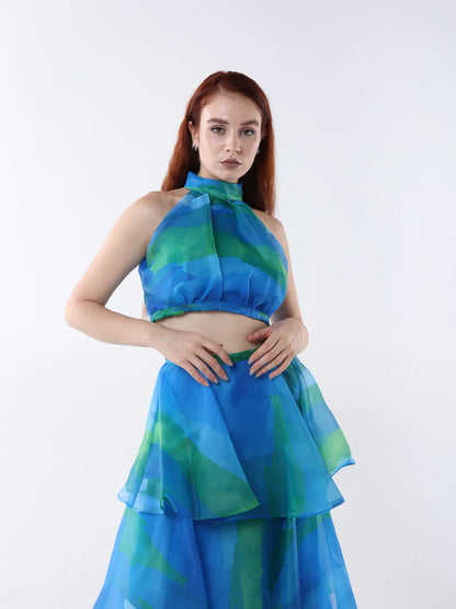 Trendy Print Two-Piece Dress Set