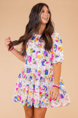 Floral Flair Sequin Dress