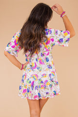 Floral Flair Sequin Dress