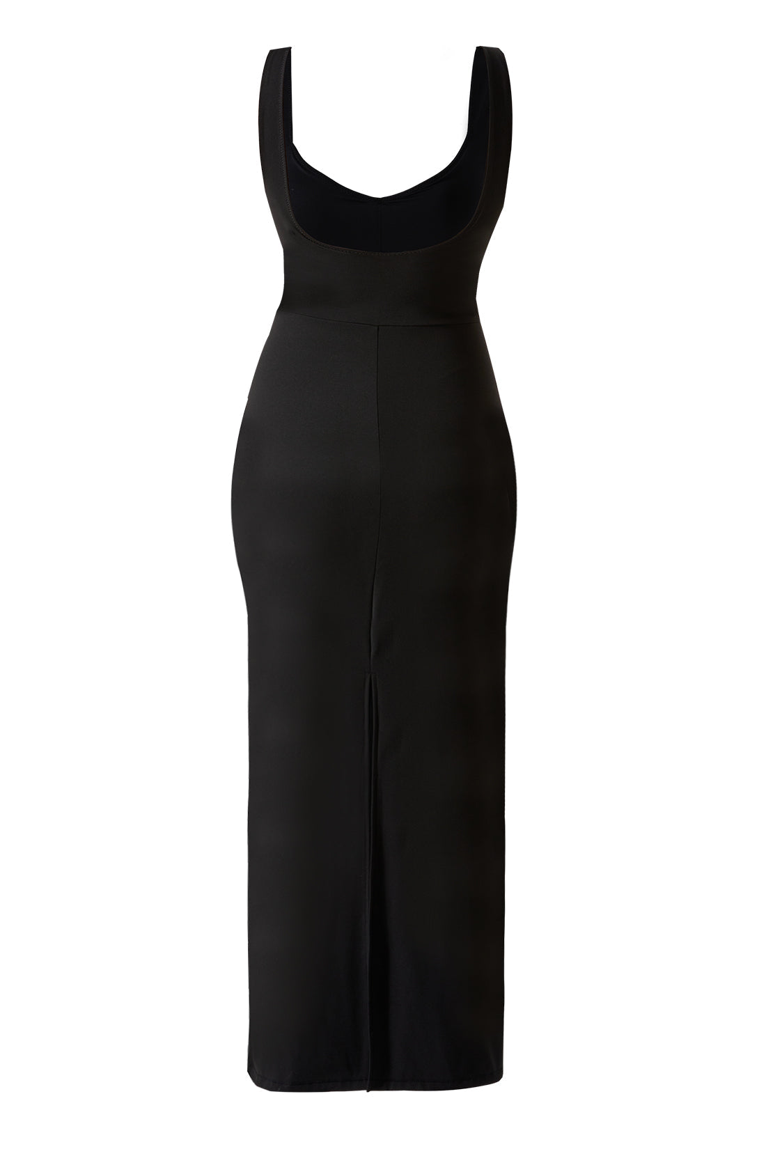 Clashing Colors Maxi Dress With Built-in Shapewear