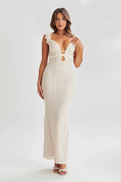 Coastal Elegance Backless Dress