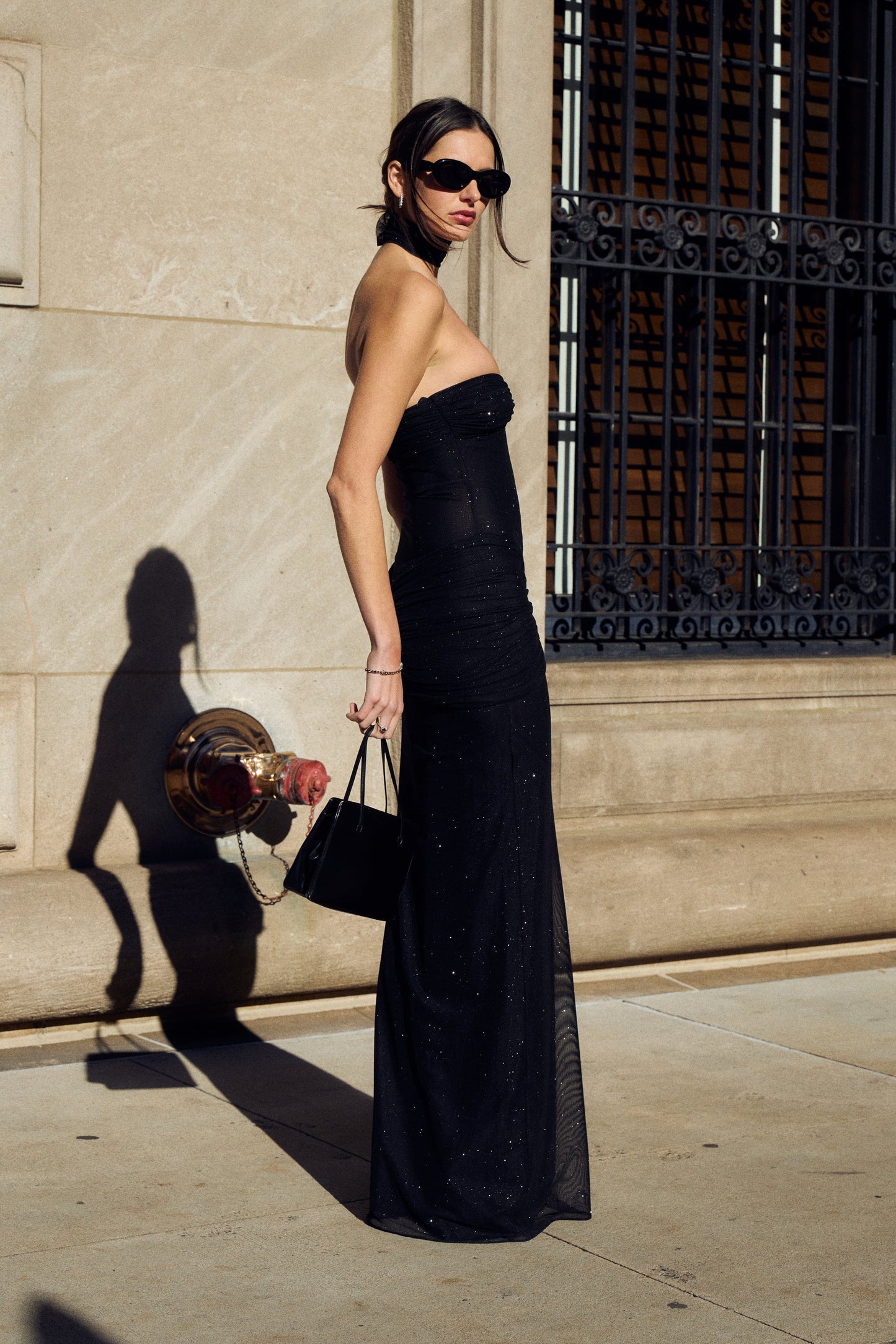 Strapless Sequins Maxi Dress