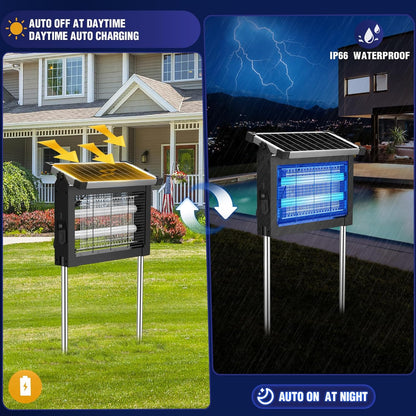 Pivamo™ Solar-Powered Mosquito Killer Lamp – Wireless, Eco-Friendly Bug Zapper for Outdoor & Indoor Use