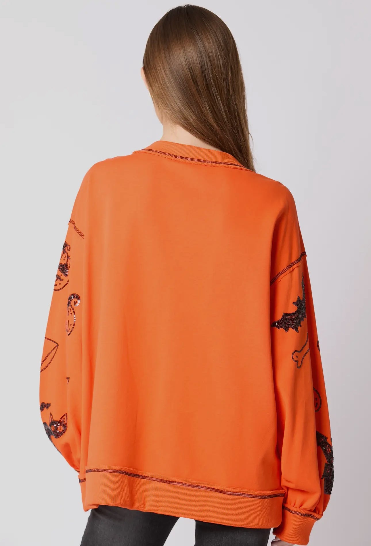 BLACK Halloween 🎃 sequin detailed top RTS