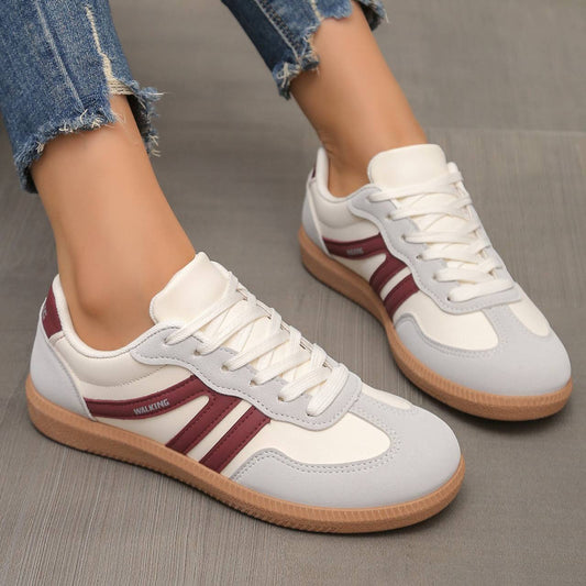 RetroStride™ Sneakers Wine Red & Grey