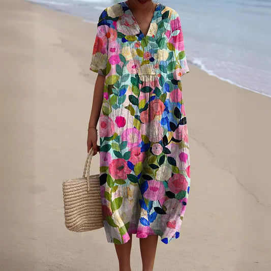 Adalita™ - Cheerful Floral Dress 1 + 1 FREE