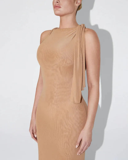 Stretch Knotted Maxi Dress