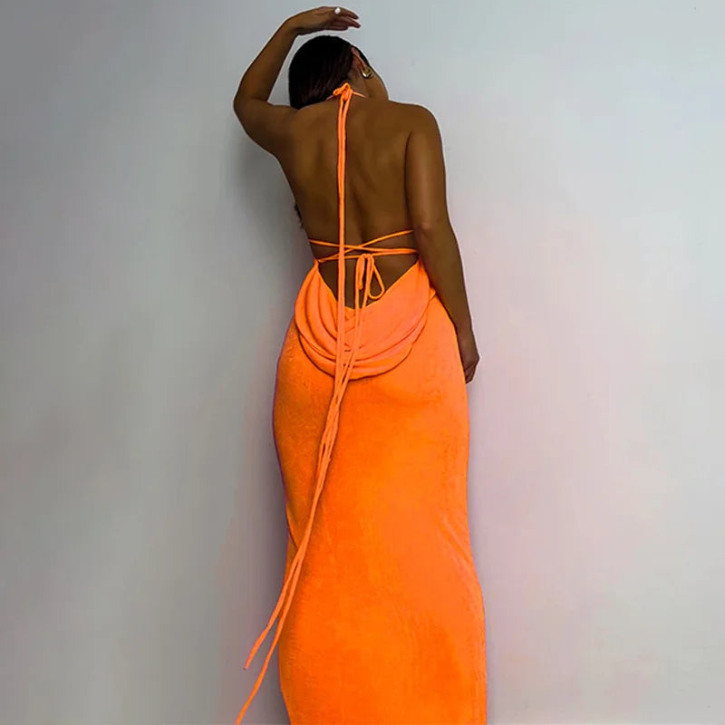 Sultry Maxi Backless Dress
