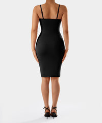 Spaghetti Strap Bodycon Dress With Built in Shapewear