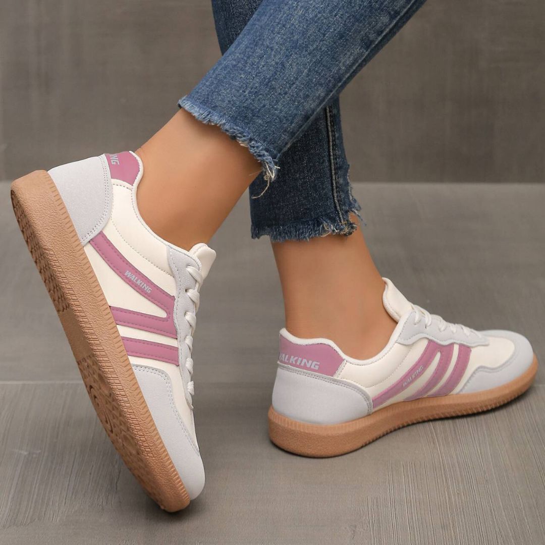 RetroStride™ Sneakers Pink & White