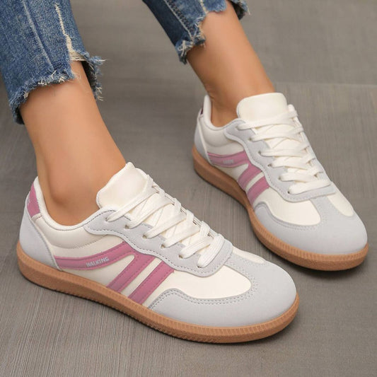 RetroStride™ Sneakers Pink & White