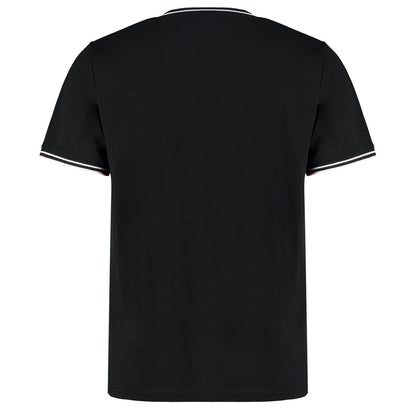 Mens Tipped T-Shirt - Black/White/Grey