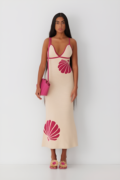 Seashell Elegance Maxi Dress