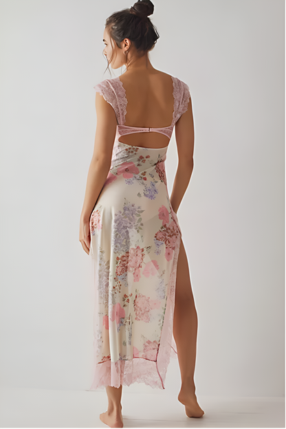 Vintage Beach Dress with Lace Details