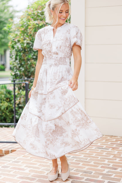 Elegant Toile Maxi Dress Bliss