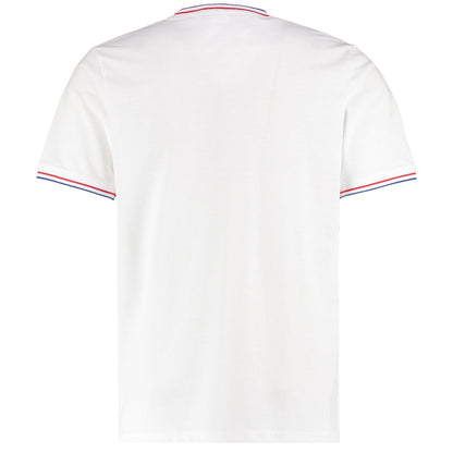 Mens Tipped T-Shirt - White/Red/Royal